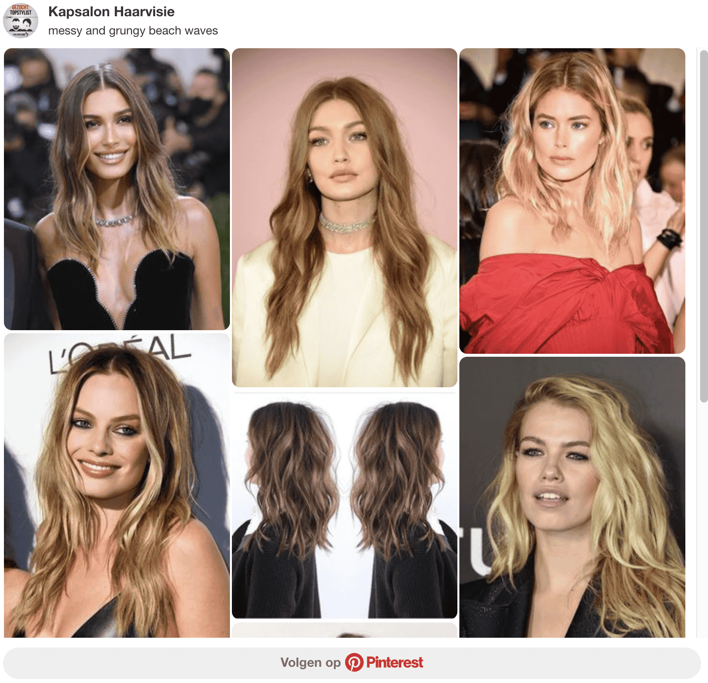 Messy en Grunchy beach waves pinterest bord